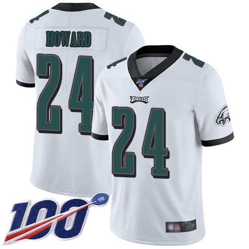 Men Philadelphia Eagles #24 Jordan Howard White Vapor Untouchable NFL Jersey Limited Player Season->women nfl jersey->Women Jersey